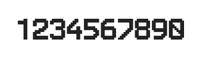 8×11数字点阵字体 ddN811AB1069