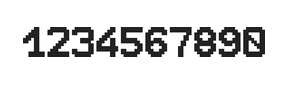 8×11数字点阵字体 ddN811AB1070