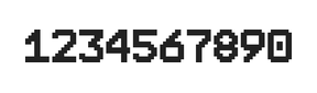 8×11数字点阵字体 ddN811AB1078