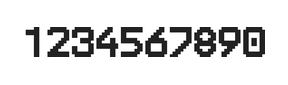 8×11数字点阵字体 ddN811AB1079