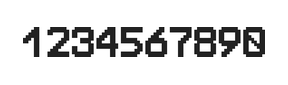 8×11数字点阵字体 ddN811AB1085