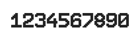 8×11数字点阵字体 ddN811AB1086
