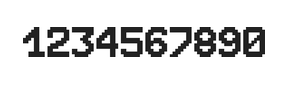 8×11数字点阵字体 ddN811AB1090