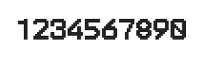 8×11数字点阵字体 ddN811AB1100