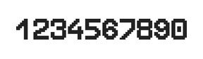 8×11数字点阵字体 ddN811AB1102