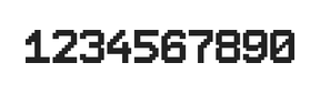 8×11数字点阵字体 ddN811AB1122