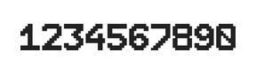 8×11数字点阵字体 ddN811AB1126
