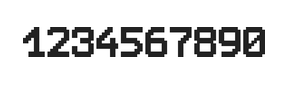 8×11数字点阵字体 ddN811AB1136