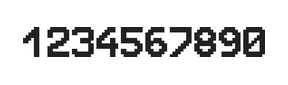 8×11数字点阵字体 ddN811AB1137