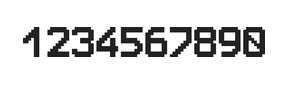 8×11数字点阵字体 ddN811AB1164