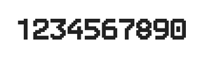 8×11数字点阵字体 ddN811AB1169