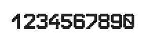 8×11数字点阵字体 ddN811AB1175