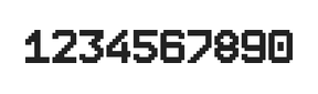 8×11数字点阵字体 ddN811AB1180