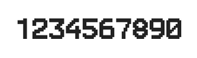 8×11数字点阵字体 ddN811AB1187