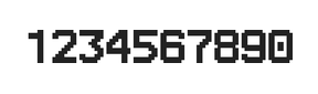 8×11数字点阵字体 ddN811AB1189