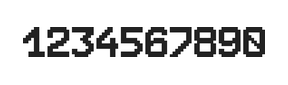 8×11数字点阵字体 ddN811AB1190