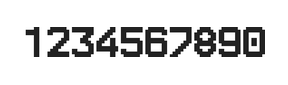 8×11数字点阵字体 ddN811AB1196