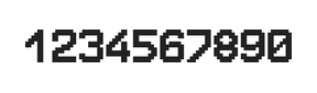 8×11数字点阵字体 ddN811AB1198