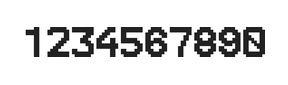 8×11数字点阵字体 ddN811AB1210