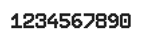 8×11数字点阵字体 ddN811AB1216