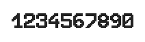 8×11数字点阵字体 ddN811AB1219