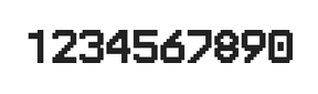 8×11数字点阵字体 ddN811AB1228