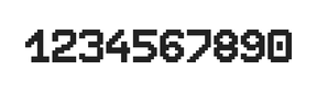8×11数字点阵字体 ddN811AB1231