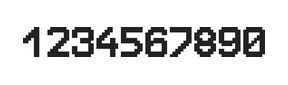 8×11数字点阵字体 ddN811AB1232