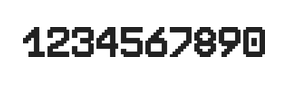 8×11数字点阵字体 ddN811AB1262