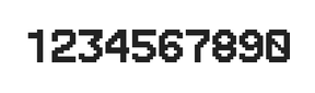 8×11数字点阵字体 ddN811AB1296