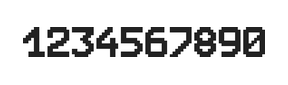 8×11数字点阵字体 ddN811AB1297