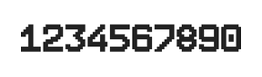 8×11数字点阵字体 ddN811AB1299