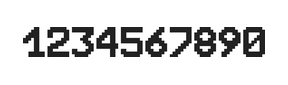 8×11数字点阵字体 ddN811AB1314