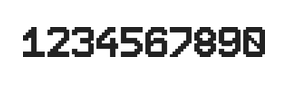 8×11数字点阵字体 ddN811AB1326