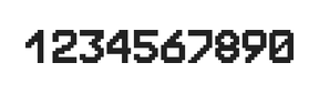 8×11数字点阵字体 ddN811AB1332