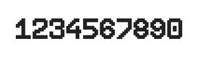 8×11数字点阵字体 ddN811AB1338