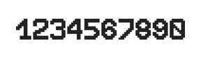 8×11数字点阵字体 ddN811AB1348