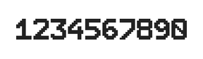 8×11数字点阵字体 ddN811AB1352