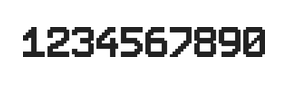 8×11数字点阵字体 ddN811AB1359