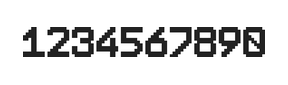 8×11数字点阵字体 ddN811AB1367