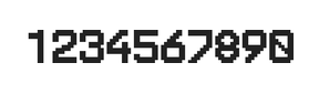 8×11数字点阵字体 ddN811AB1371