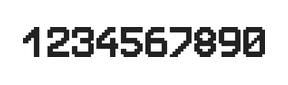 8×11数字点阵字体 ddN811AB1388