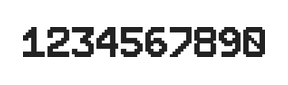 8×11数字点阵字体 ddN811AB1389