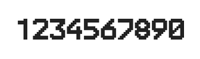 8×11数字点阵字体 ddN811AB1391