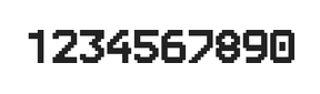 8×11数字点阵字体 ddN811AB1424