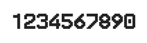 8×11数字点阵字体 ddN811AB1427