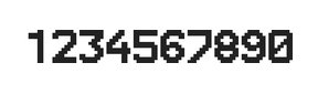 8×11数字点阵字体 ddN811AB1435