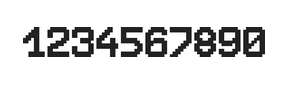 8×11数字点阵字体 ddN811AB1445