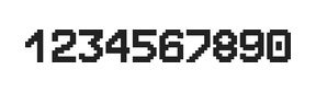 8×11数字点阵字体 ddN811AB1449