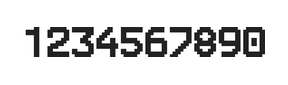8×11数字点阵字体 ddN811AB1463